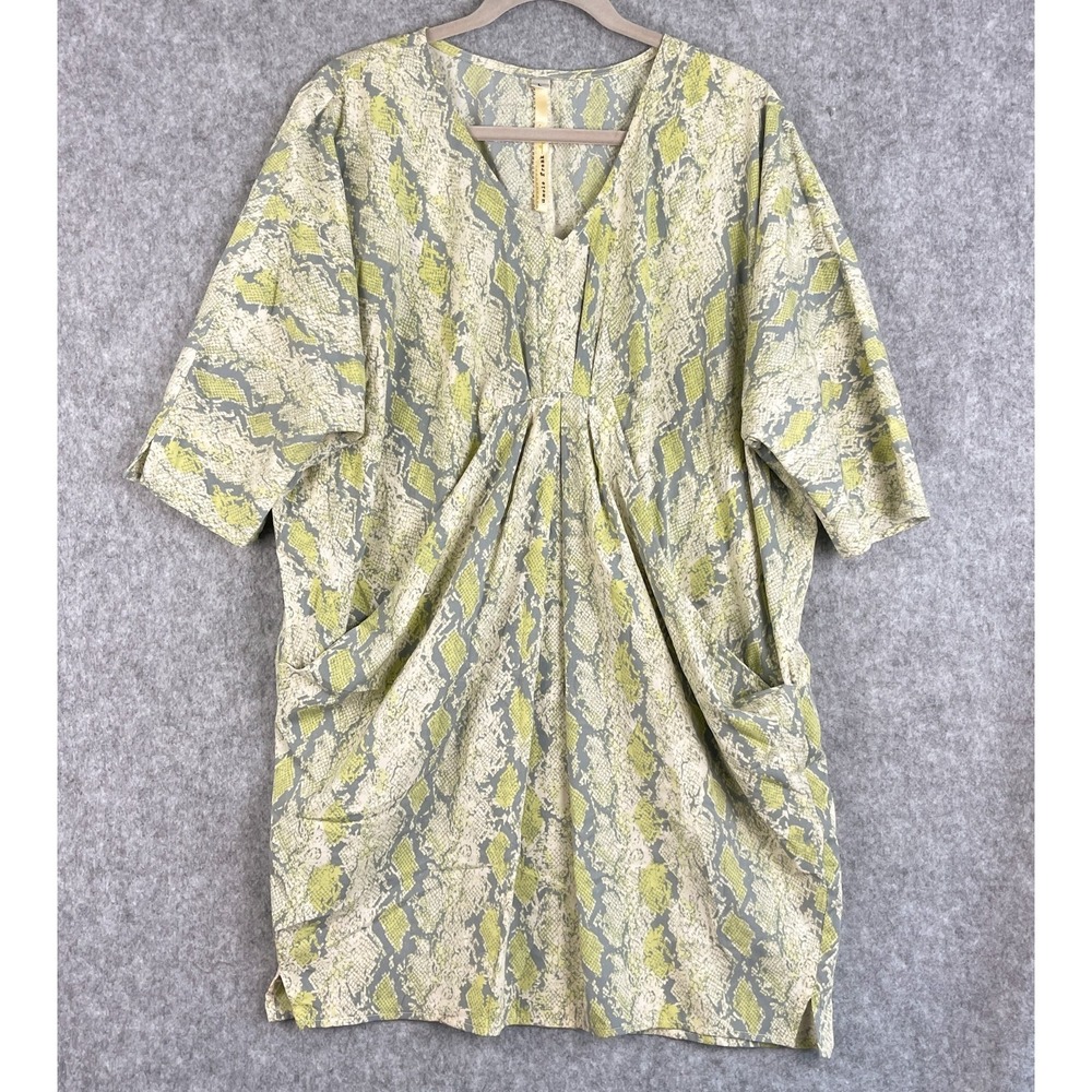 Anthropologie Uncle Frank Dress Womens Large Snake Print Pocket Drapey Oversized